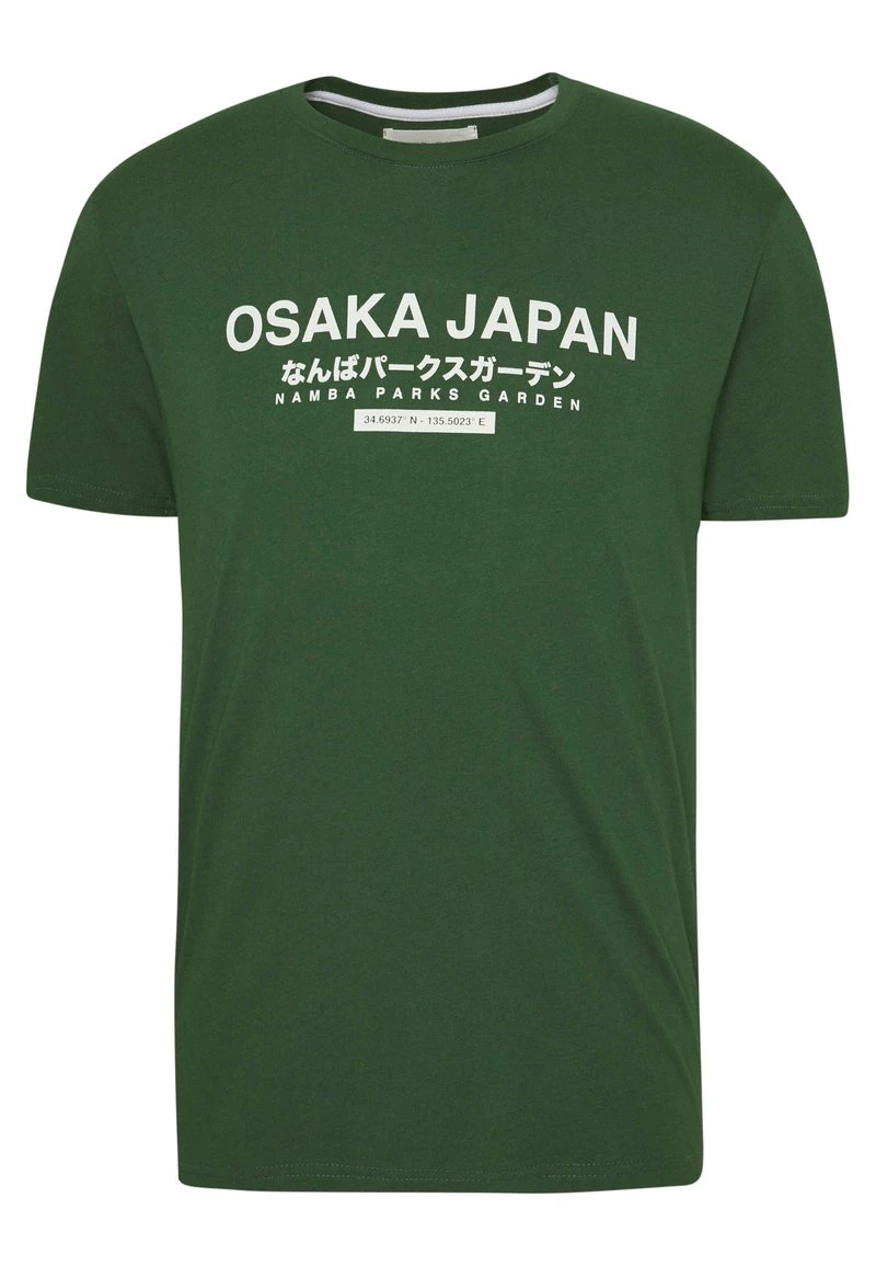 Pier One Hombre OSAKA TEE - Camiseta Estampada - Green - Imagen 5