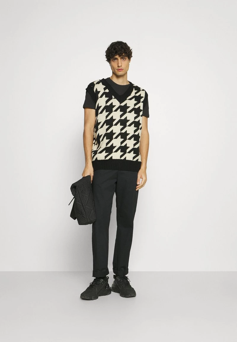 Pier One Hombre WITH BIRD STRAIGHT 5 PACK - Camiseta Básica - White/black/dark Blue