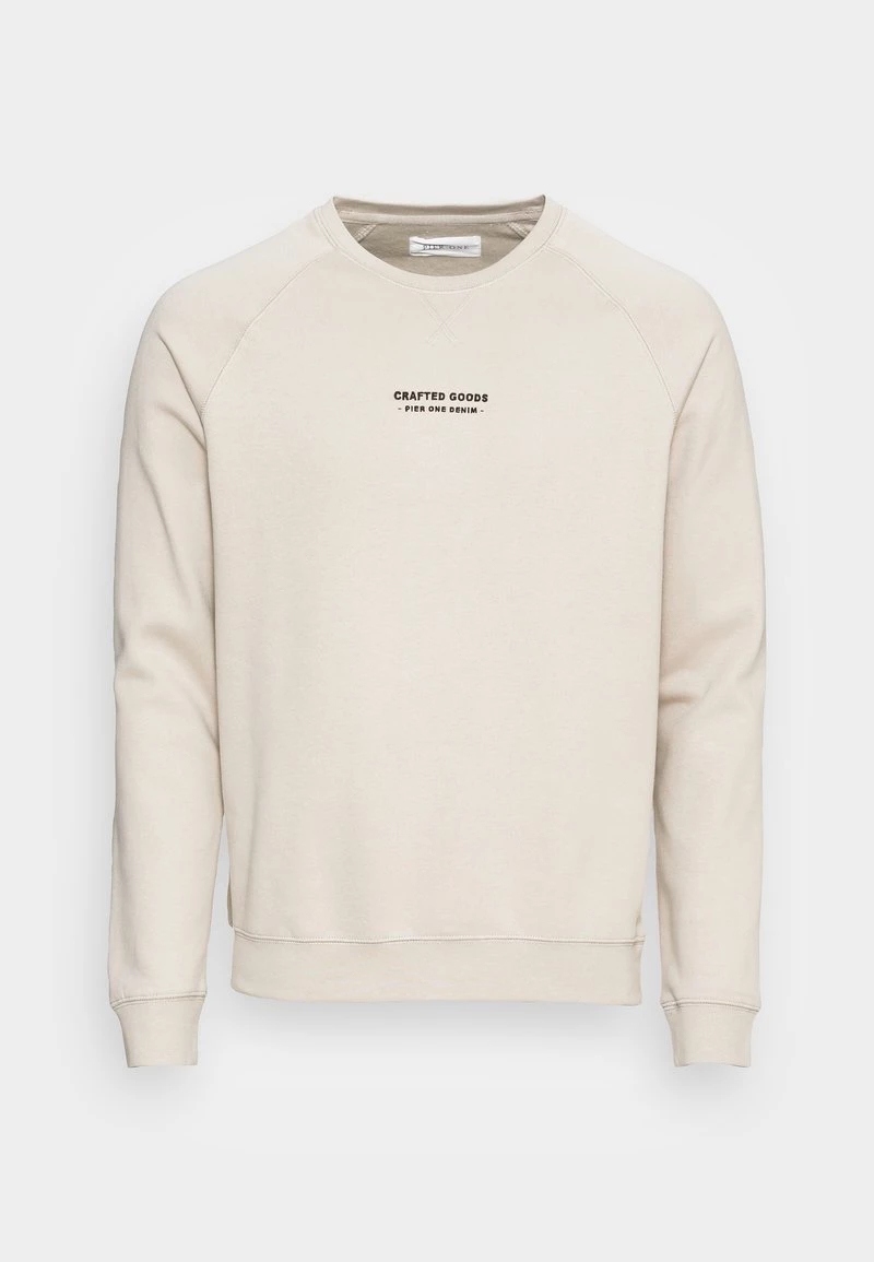 Pier One Hombre CRAFTED GOODS CREW - Sudadera - Off-white - Imagen 4